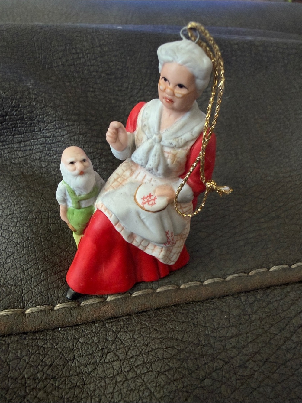 Kids Accessories Grandma & Gnome Hanging Ornament - Red & White